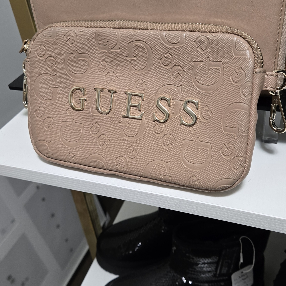 GUESS Blush Embossed Crossbody Bag